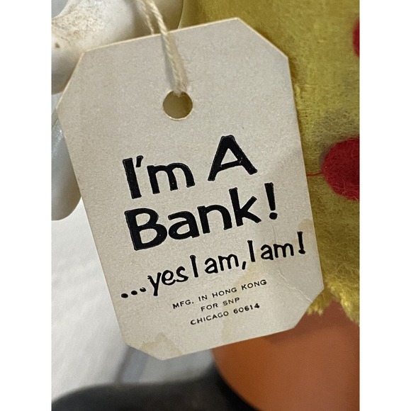 Vintage SNP Clown Bowling Pin Shaped Plastic 12" Bank Hong Kong - Picture 5 of 9